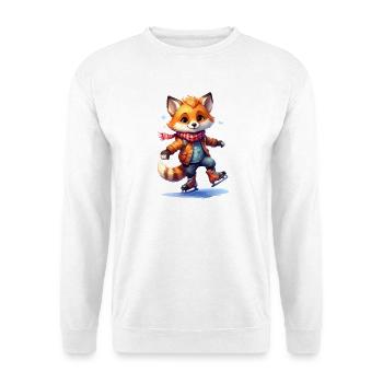 Fox skating - Unisex Sweatshirt - white - Front