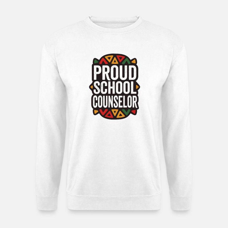 School Counselor Pride Geometric Pattern - Unisex Sweatshirt - white