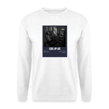 LevelUp Retro Gamer Tee - Unisex Pullover - Weiß - Vorne