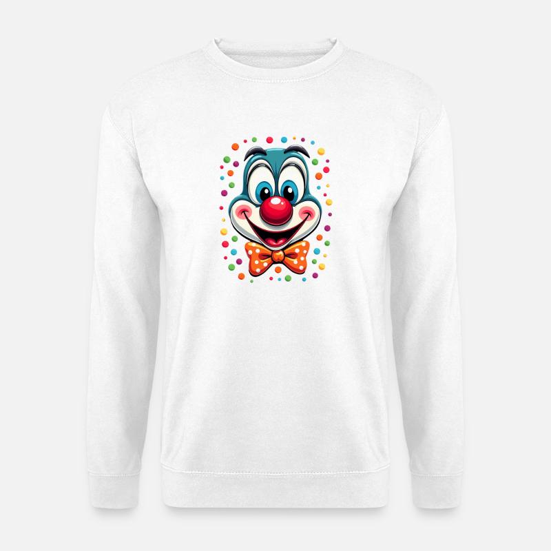 Karneval Clown Kostüm Fasching Fastnacht - Unisex Pullover - Weiß