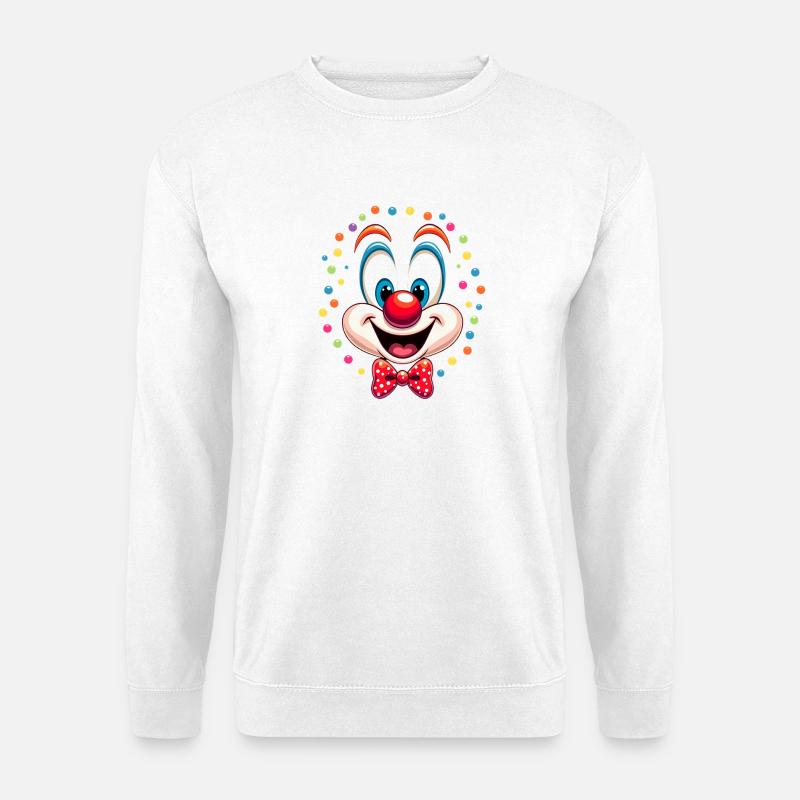 Karneval Clown Kostüm Fasching Fastnacht - Unisex Pullover - Weiß