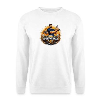 Logo Craftsman – Style de bande dessinée avec perceuse - Sweat-shirt Unisexe - blanc - Devant