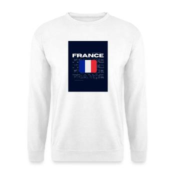 Frankreich - Unisex Pullover - Weiß - Vorne