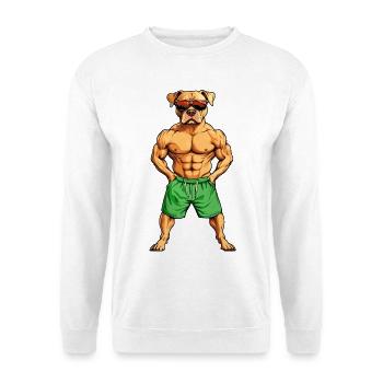 Dog Fitness 6-Pack - Unisex Sweatshirt - white - Front