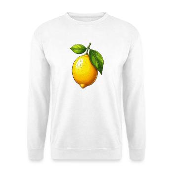 citron - Sweat-shirt Unisexe - blanc - Devant