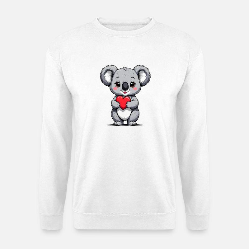 Koala mit Herz - Unisex Pullover - Weiß