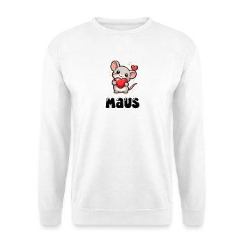 Maus - Unisex Pullover - Weiß - Vorne