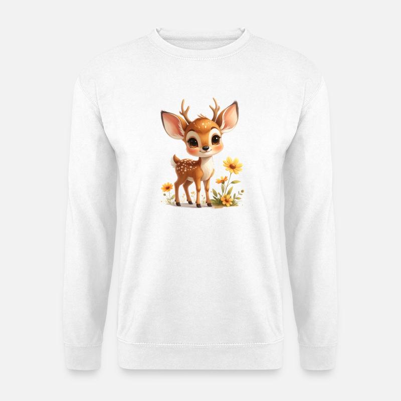 roe deer - Unisex Sweatshirt - white