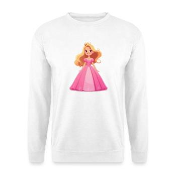 Prinzessin in einem rosa Kleid - Unisex Pullover - Weiß - Vorne
