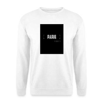 Babis Paris Glitch Noir - Sweat-shirt Unisexe - blanc - Devant