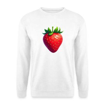 Erdbeere - Unisex Pullover - Weiß - Vorne