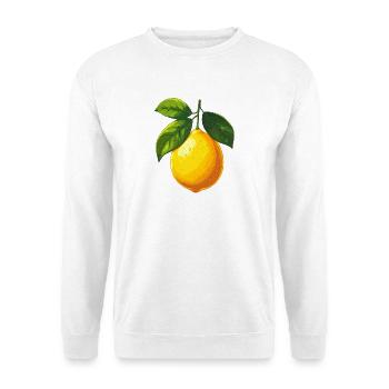 Zitrone - Unisex Pullover - Weiß - Vorne