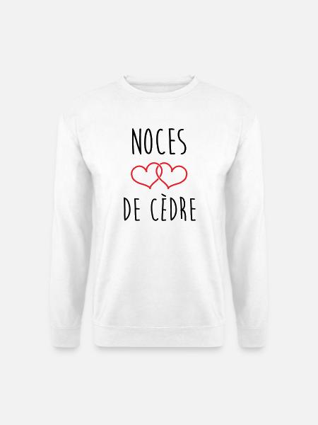 Zedernhochzeit – 49 Jahre Ehe - Unisex Pullover - Weiß