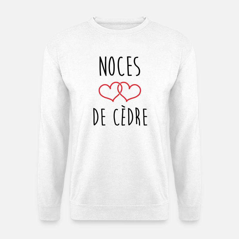 Zedernhochzeit – 49 Jahre Ehe - Unisex Pullover - Weiß