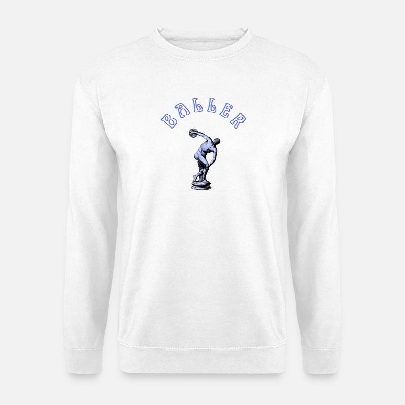 Baller Motiv - Unisex Pullover - Weiß