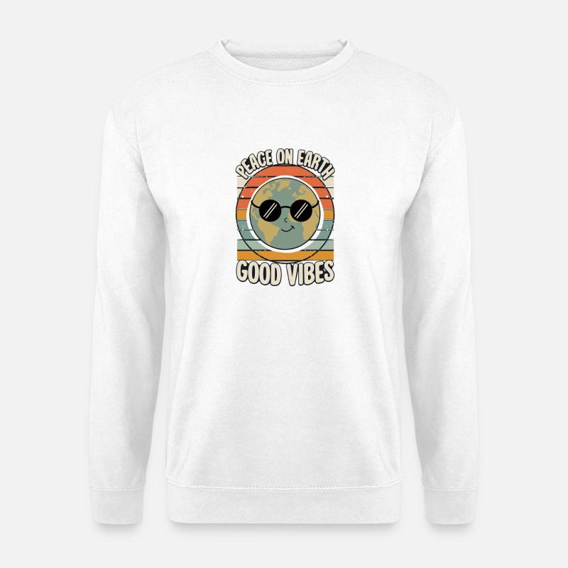Peace on Earth Retro - Unisex Pullover - Weiß