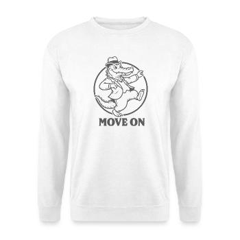 Tanzender SKAlligator im Anzug - Unisex Pullover - Weiß - Vorne