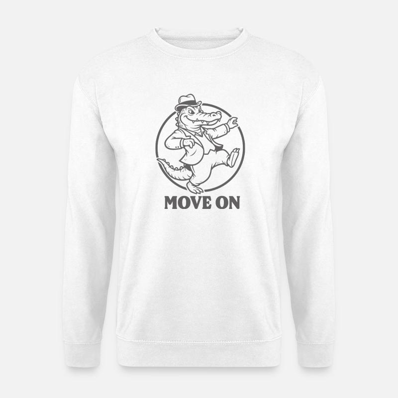 Tanzender SKAlligator im Anzug - Unisex Pullover - Weiß