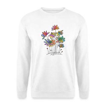 Fleur - Sweat-shirt Unisexe - blanc - Devant
