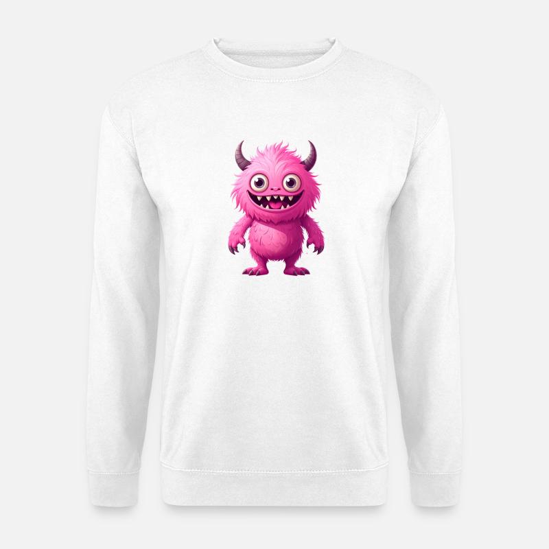 pinkes Monster - Unisex Pullover - Weiß