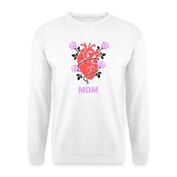 Anatomical Heart Roses Mom - Unisex Sweatshirt - white - Front
