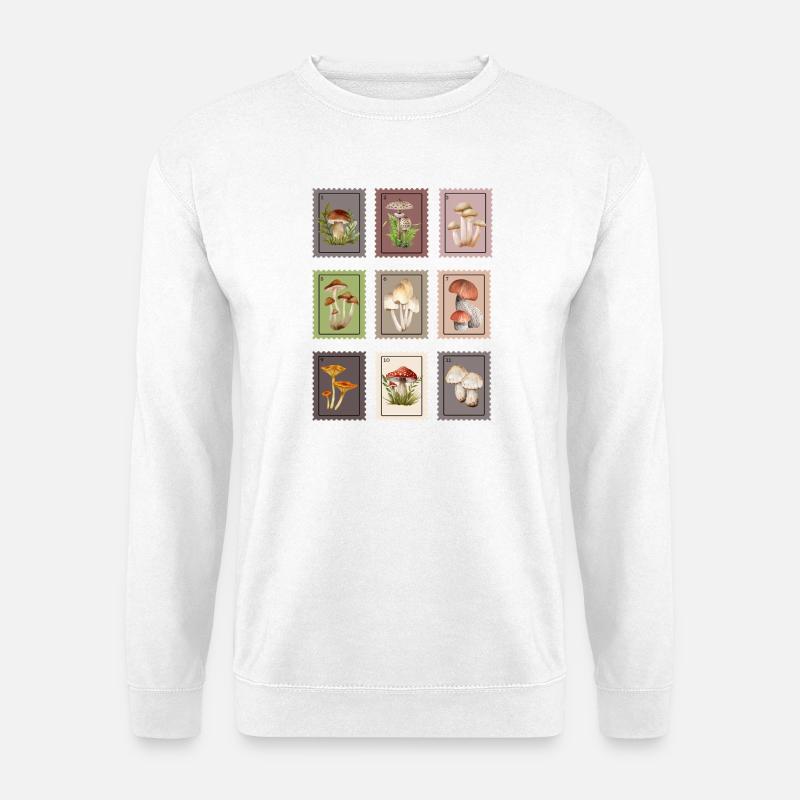 Pilz Design  - Unisex Pullover - Weiß