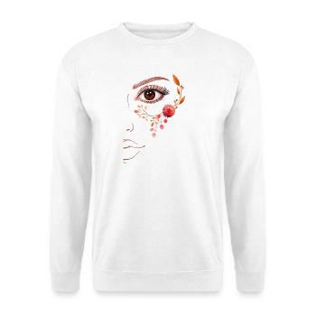 Boho Line Art Floral Design - Unisex Sweatshirt - white - Front