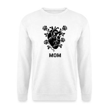 Anatomisches Herz Rosen MOM - Unisex Pullover - Weiß - Vorne