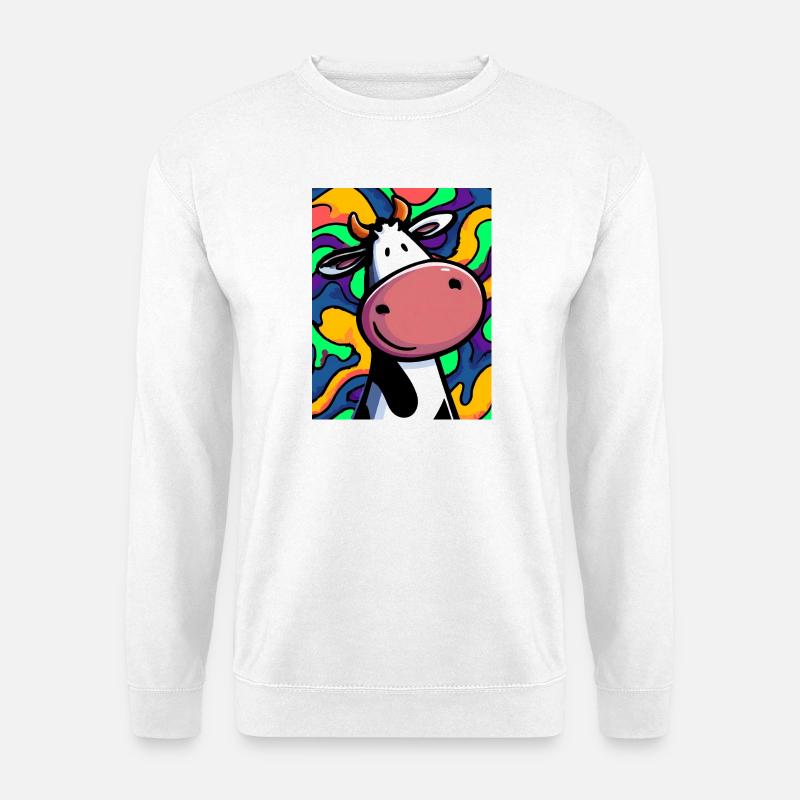 Kuh - Unisex Pullover - Weiß