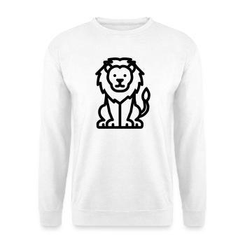 lion - Sweat-shirt Unisexe - blanc - Devant
