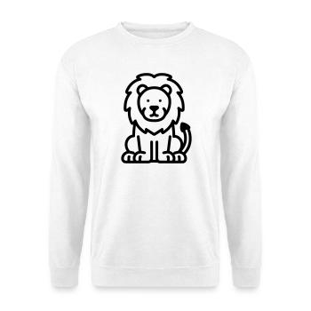 lion - Sweat-shirt Unisexe - blanc - Devant