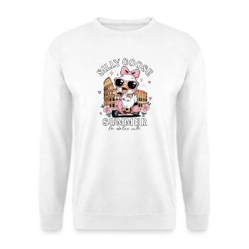 Été drôle et idiot de l’oie un peu idiot en Italie - Voyage à Rome - Sweat-shirt Unisexe - blanc - Devant