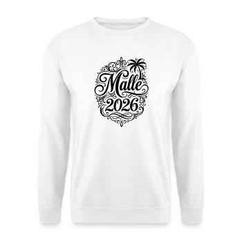 Malle 2026 Palme Mallorca - Unisex Pullover - Weiß - Vorne