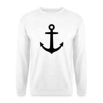 Anker Maritim Schiff Logo - Unisex Pullover - Weiß - Vorne