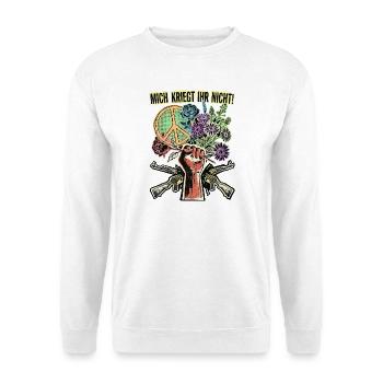 Frieden Blumen Gegen Krieg - Unisex Pullover - Weiß - Vorne