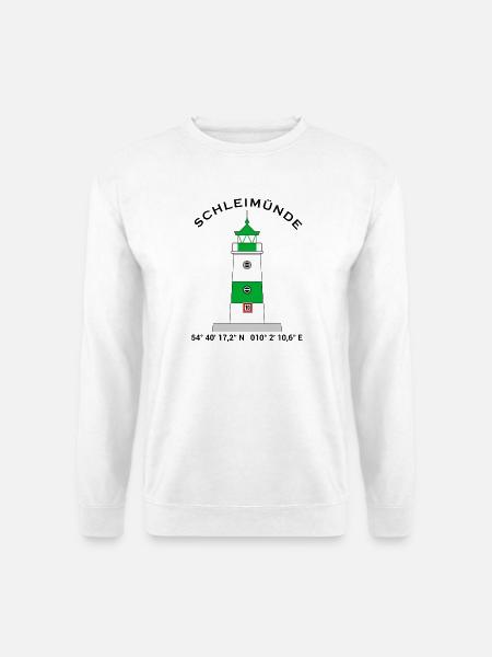 Leuchtturm Schleimünde - Segeln Nordsee Ostsee - Unisex Pullover - Weiß