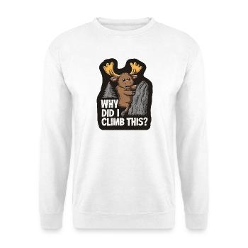 Moose Mountaineers pour hommes Peur du Haut Humour - Sweat-shirt Unisexe - blanc - Devant
