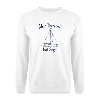 Graphique drôle de voilier drôle de voilier - Sweat-shirt Unisexe - blanc - Devant