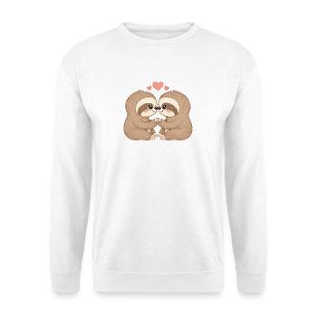 Baisers tendres de paresseux - Sweat-shirt Unisexe - blanc - Devant