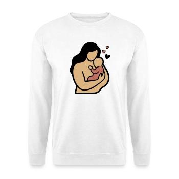 Maman Câlin de bébé Bohême - Sweat-shirt Unisexe - blanc - Devant