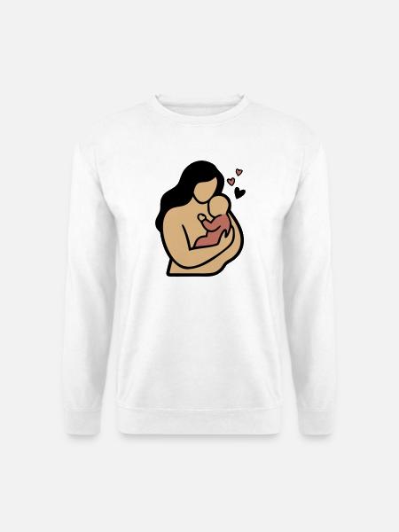 Mom Baby Hug Boho - Unisex Sweatshirt - white