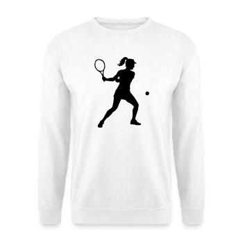 Tennis Spielerin - Unisex Pullover - Weiß - Vorne