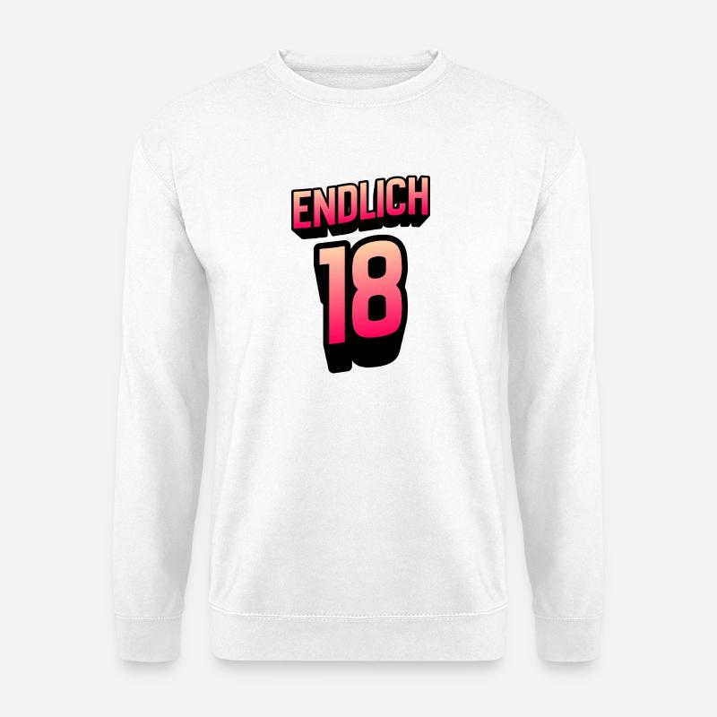 Endlich 18 Gradient Neon - Unisex Pullover - Weiß