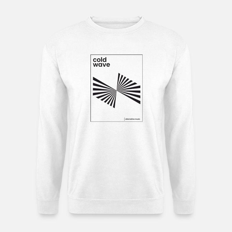 Design eines Cold-Wave-Musikplakats - Unisex Pullover - Weiß