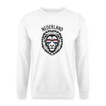 Nederland Lion in Dutch Flag Sunglasses - Sweat-shirt Unisexe - blanc - Devant