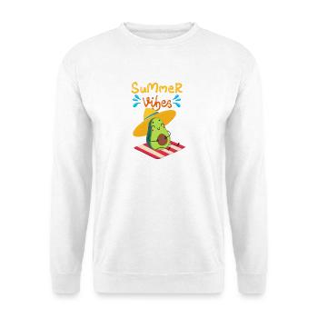 Summer vibes with avocado - Unisex Sweatshirt - white - Front