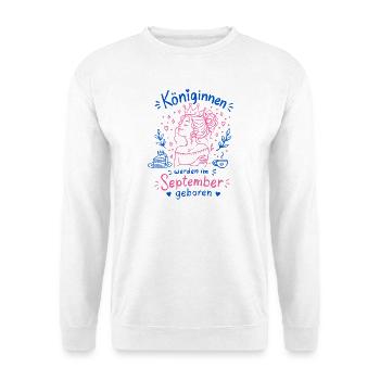 Queens Born in September Doodle - Unisex Sweatshirt - white - Front