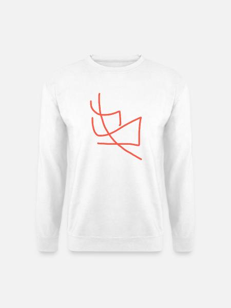 Abstrakter B - Unisex Pullover - Weiß