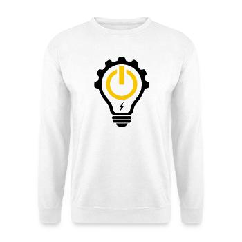 Électricien, ampoule, éclairage et équipements - Sweat-shirt Unisexe - blanc - Devant