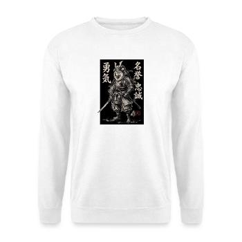 Samurai Chow Chow - Unisex Pullover - Weiß - Vorne